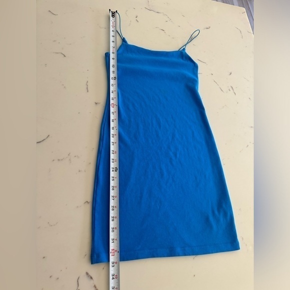 Zara Blue Mini Dress Sz Large - Picture 6 of 6